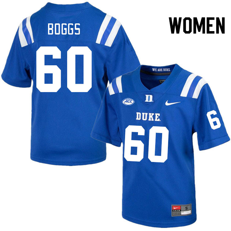 Women #60 Tony Boggs Duke Blue Devils College Football Jerseys Stitched Sale-Royal